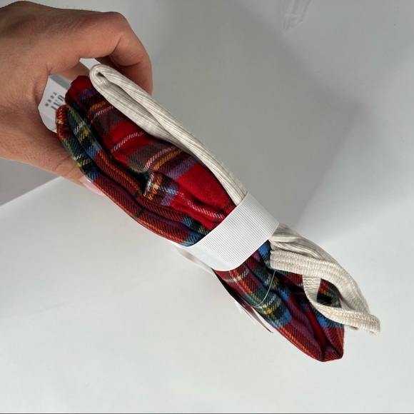 38) KIDS GAP Girls NEW PJ SET 100% Recycled Cami Red Flannel PJ Pajamas Size 8 - Picture 4 of 7